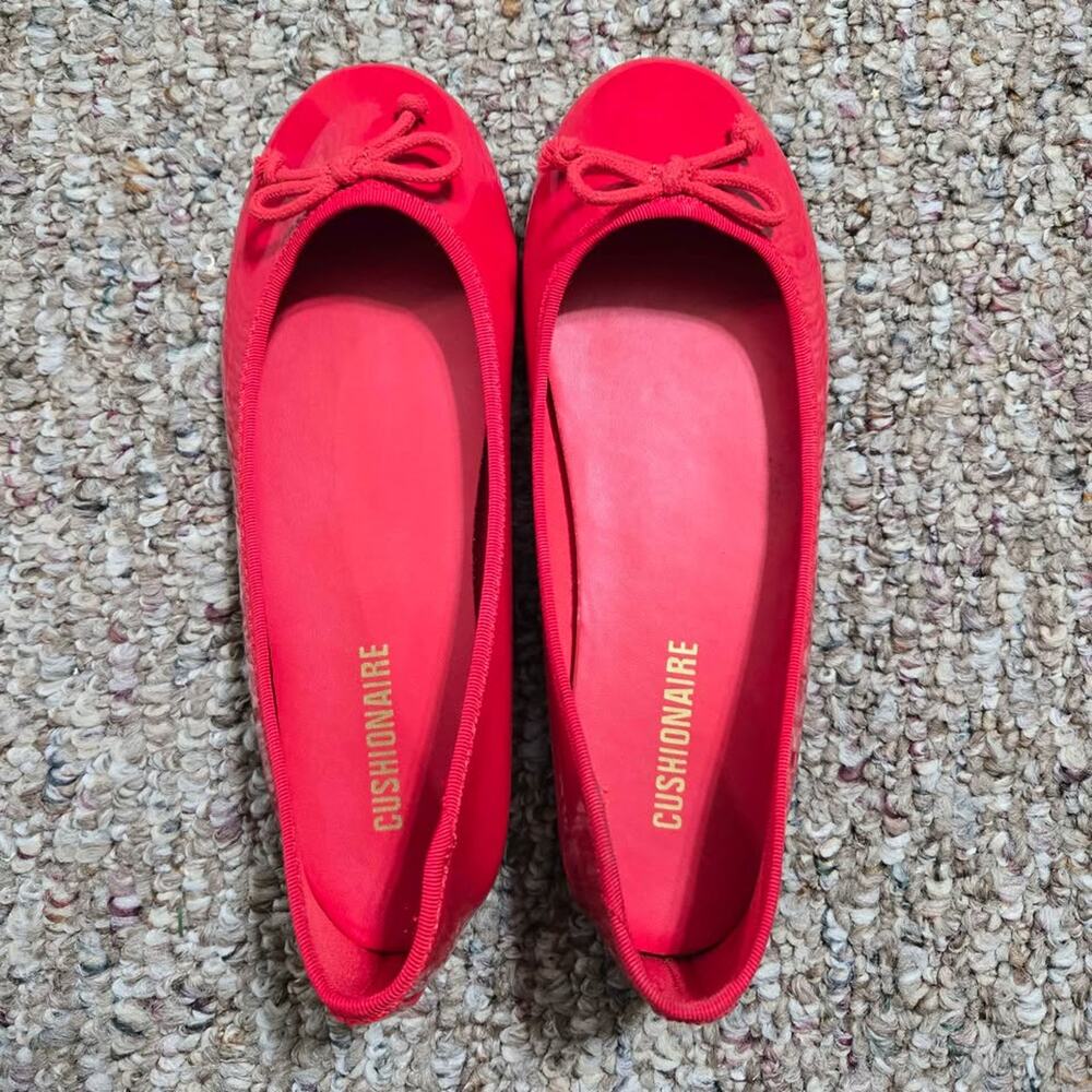 Cushionaire Como Ballet Flats. Red. Size 6.5. New